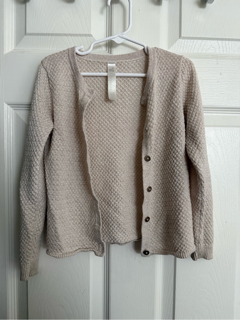 Cherokee Textured Cardigan in Beige Size 5T